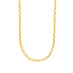 Herren-Halskette mit Gerstenkorn-Kette aus Gold