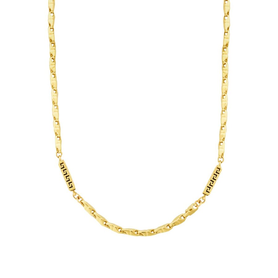 Herren-Halskette mit Symbol und Twist-Kette aus Gold