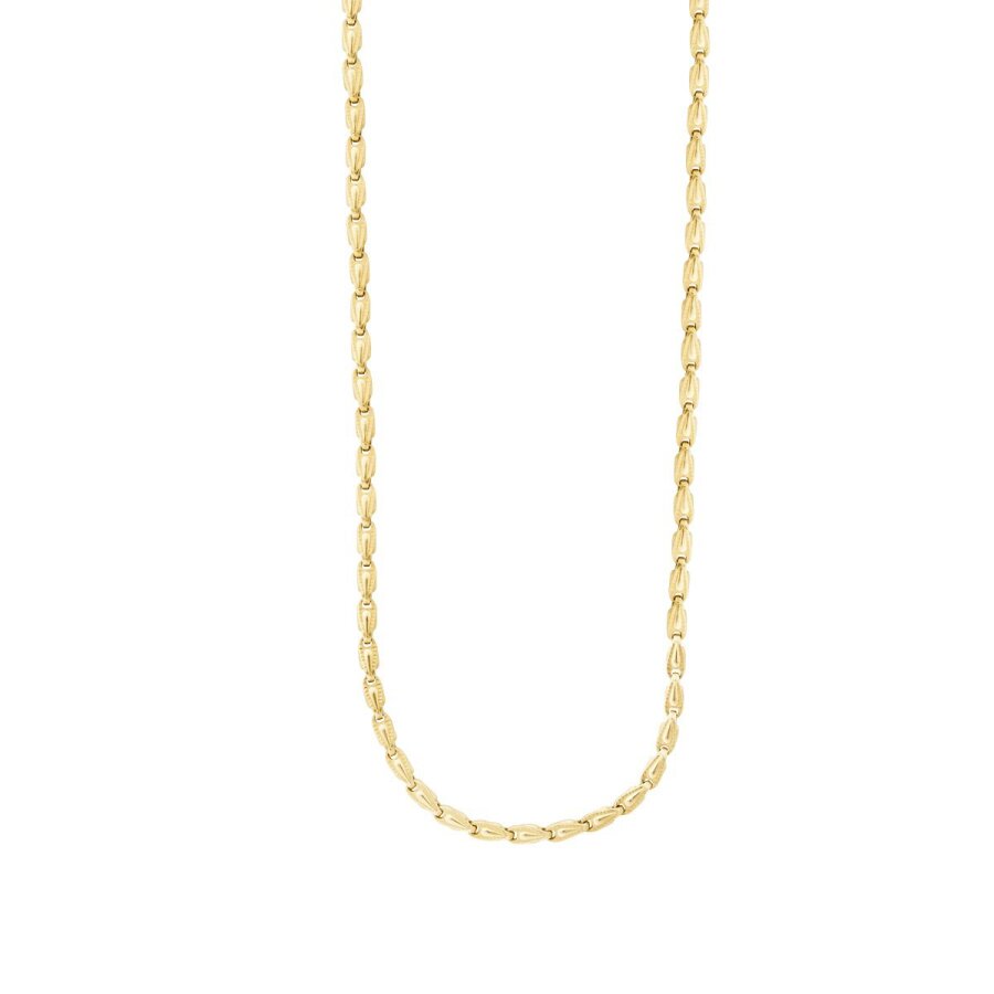 Herren-Halskette im Bambus-Kettendesign aus Gold