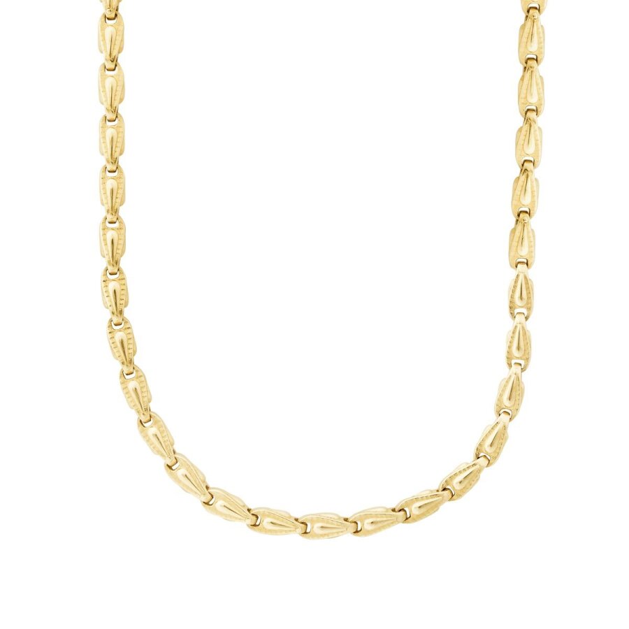 Herren-Halskette im Bambus-Kettendesign aus Gold