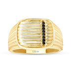 Herren-Ring mit schwarzem Stein aus Gold