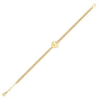 Armband mit großem Herz-Motiv aus Gold