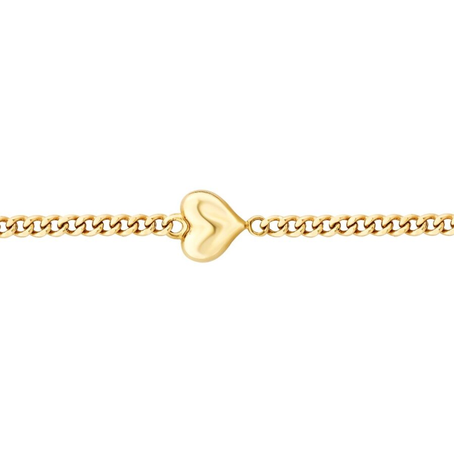 Armband mit großem Herz-Motiv aus Gold