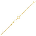 Armband mit Herz- und Kettendetail aus Gold