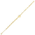 Armband mit Kleeblatt und Stein aus Gold