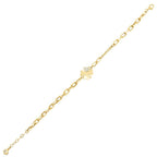 Armband mit Kleeblatt und Stein aus Gold
