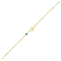Armband mit Herz und Bösem Auge aus Gold