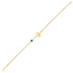 Armband mit Herz und Bösem Auge aus Gold