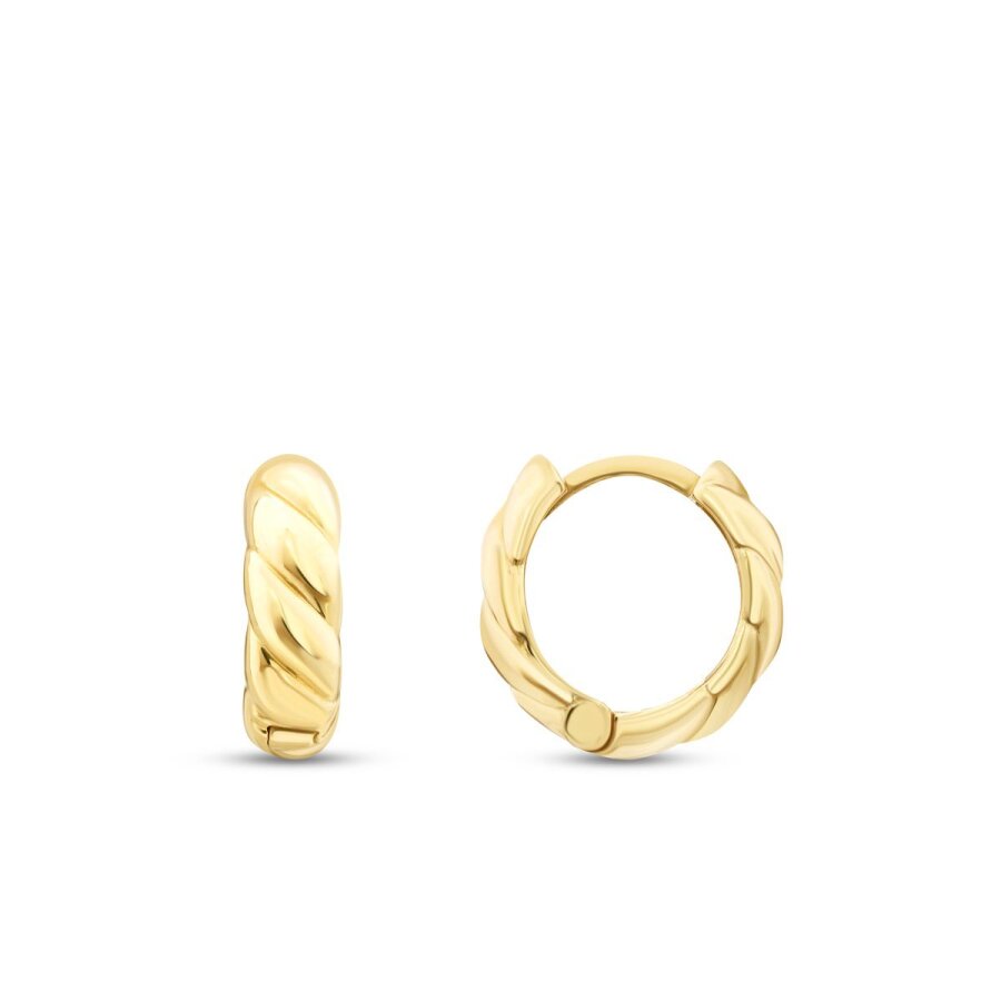 Geflochtene Creolen aus Gold