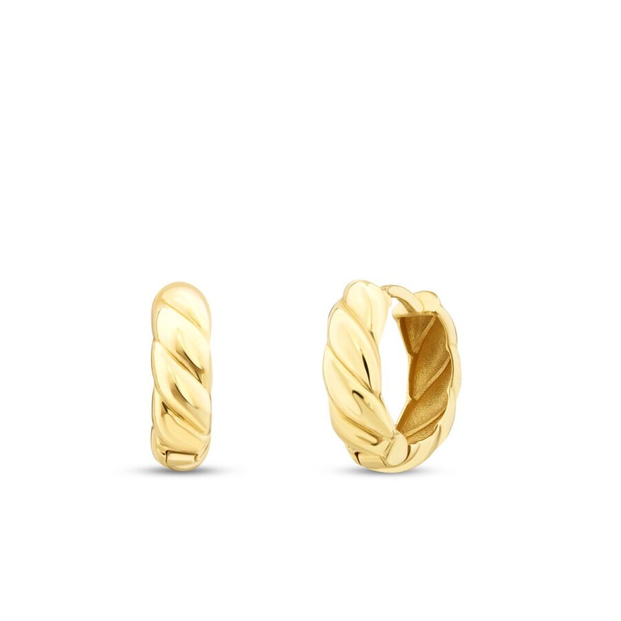 Geflochtene Creolen aus Gold