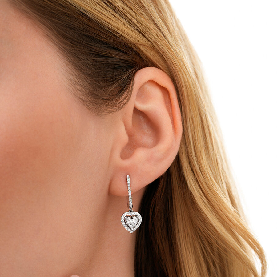 0,58 ct. Diamant Herz Ohrringe