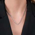 0,42 ct. Diamant Tennis Collier