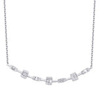 0,33 ct. Diamant Baguette Halskette