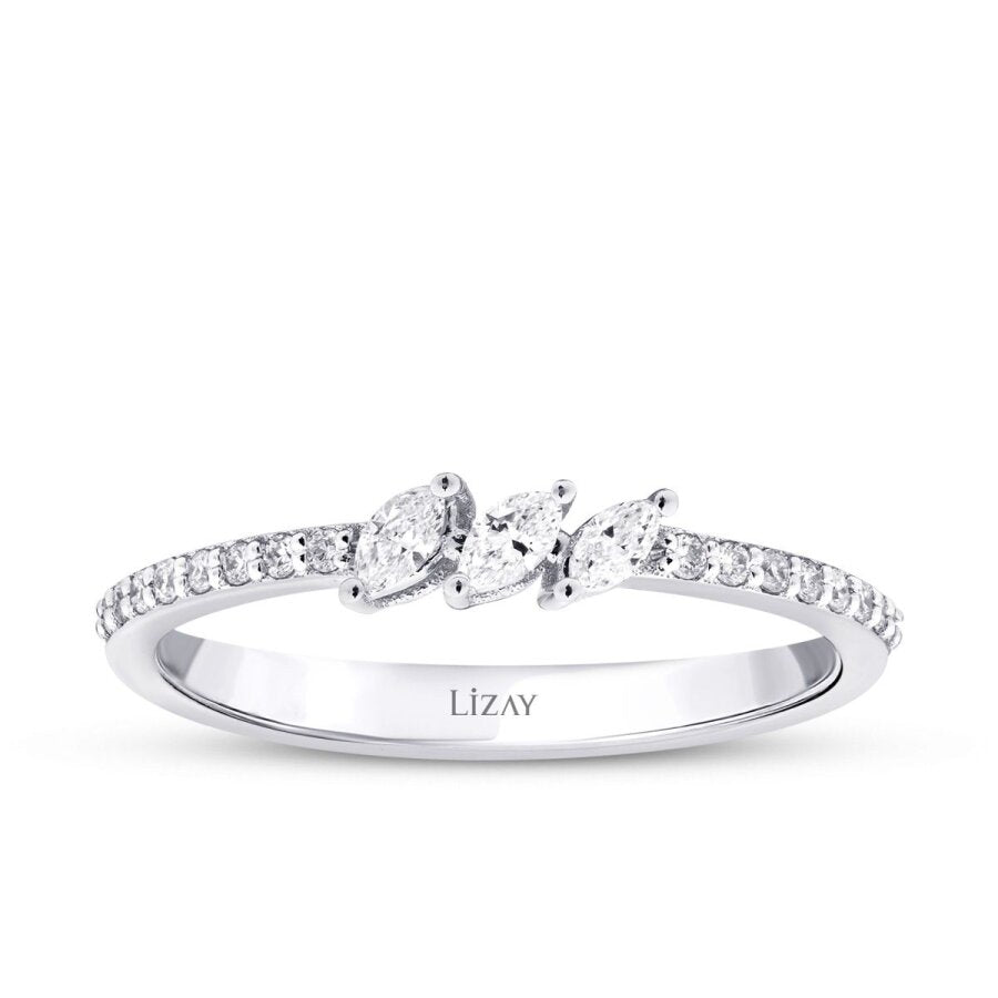 0,22 ct. Diamant Marquise Ring