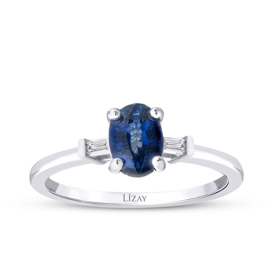 0,91 ct. Diamant Saphir Ring