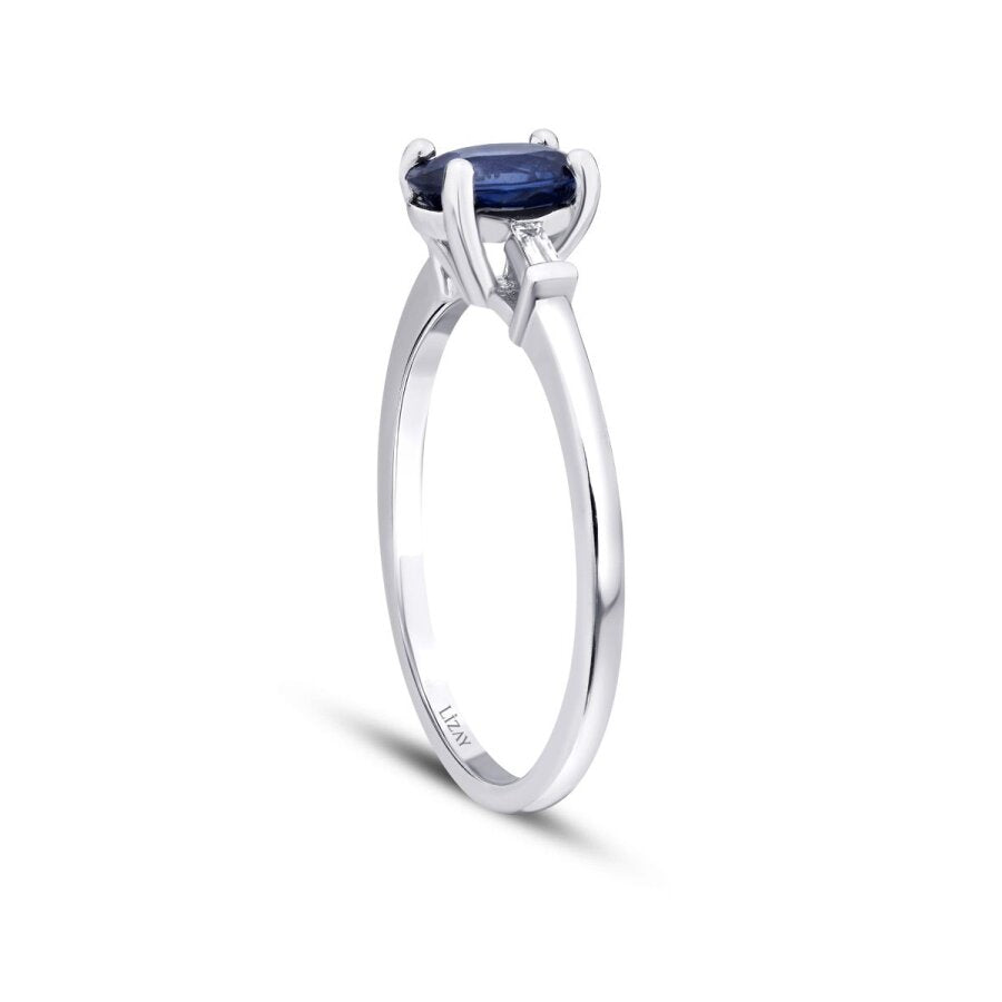0,91 ct. Diamant Saphir Ring