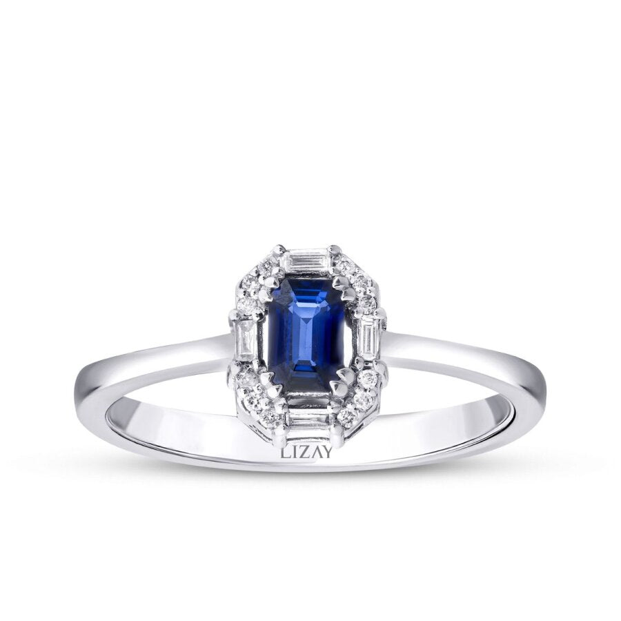 0,39 ct. Diamant Saphir Ring