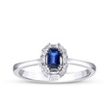 0,39 ct. Diamant Saphir Ring