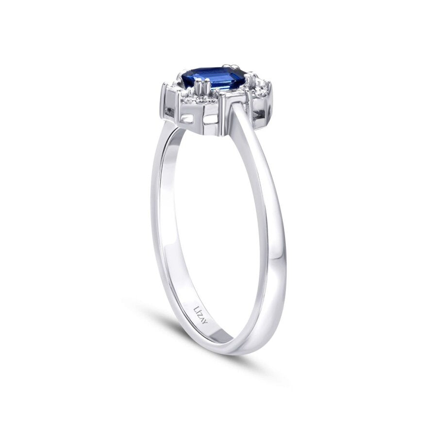 0,39 ct. Diamant Saphir Ring
