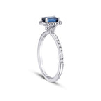 1,08 ct. Diamant Saphir Ring