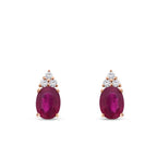 3,96 ct. Diamant Rubin Ohrringe
