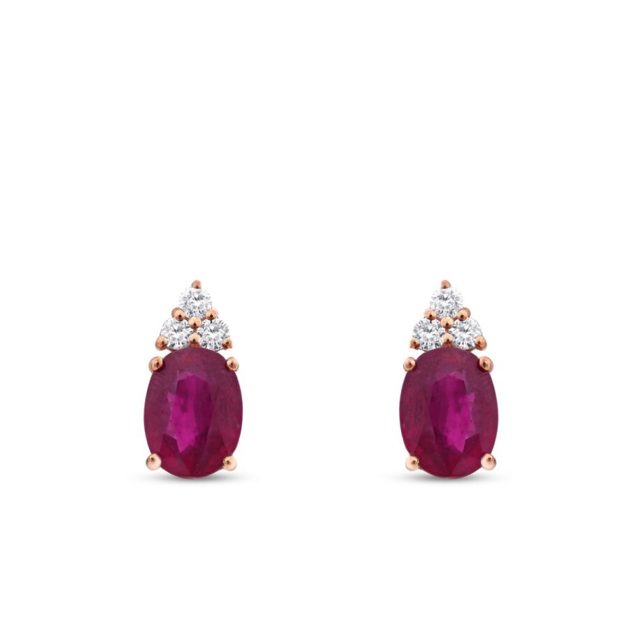 3,96 ct. Diamant Rubin Ohrringe
