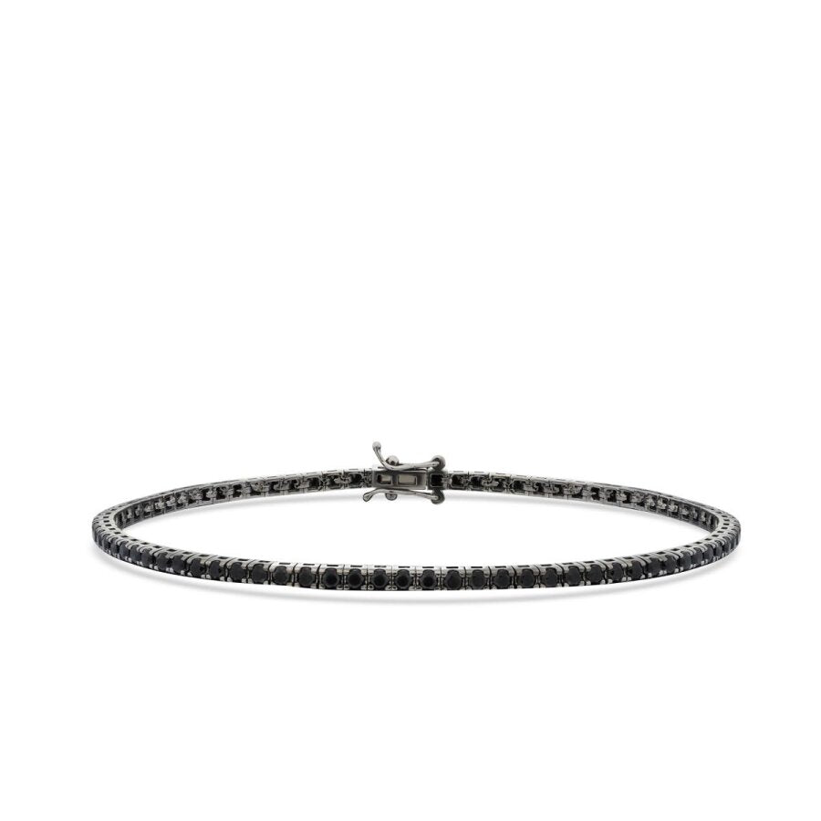 3,04 ct. Schwarz Stein Herren Tennis Armband