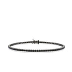 3,04 ct. Schwarz Stein Herren Tennis Armband
