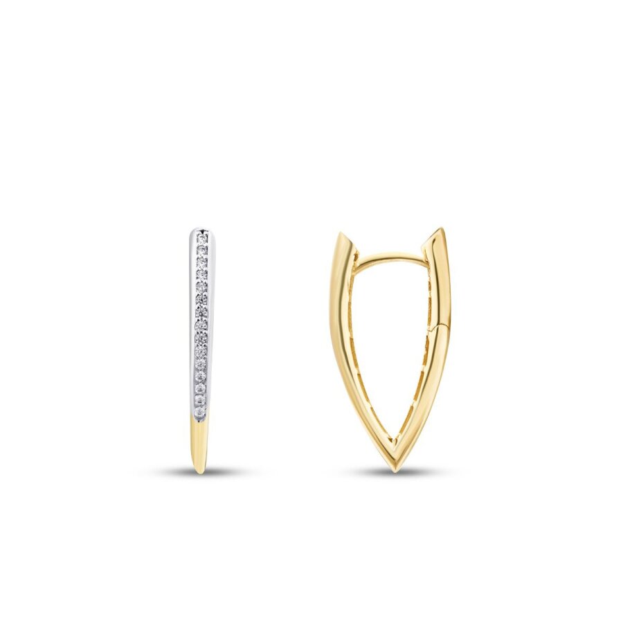 Marquise-Ohrringe aus Gold