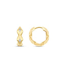 Creolenohrring mit dreieckigem Stein aus Gold