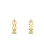 Creolenohrring mit dreieckigem Stein aus Gold