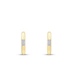 Gold ovale Creolen mit Stein