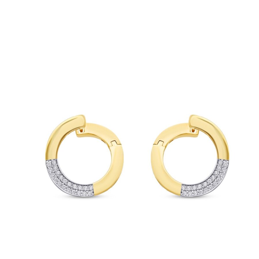Brillant-Ohrringe mit Stein aus Gold