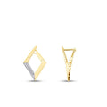 Ohrringe mit Stein im Rauten-Design aus Gold