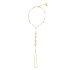 Shamballa-Armband mit Kugel und Stern aus Gold