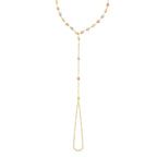 Shamballa-Armband mit Kugel und Büroklammer-Kette aus Gold