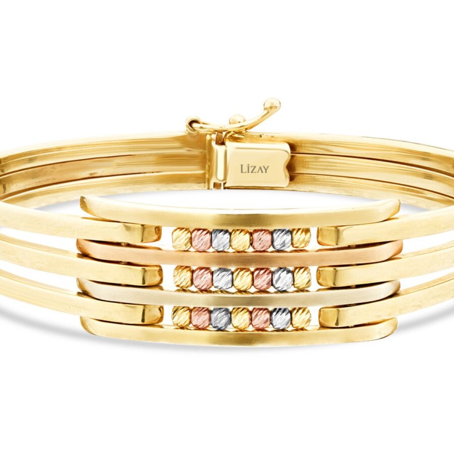 Doric-Rippen-Armreif aus Gold