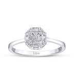 0,24 ct. Diamant Baguette Brillant Ring