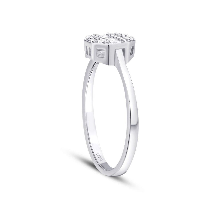 0.24 ct. Diamant Baguette Rund Ring