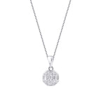 0,21 ct. Diamant Baguette Brillant Halskette