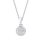 0,21 ct. Diamant Baguette Brillant Halskette