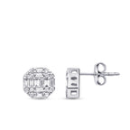 0,42 ct. Diamant Baguette Brillant Ohrringe