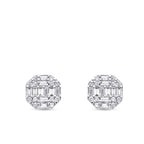 0,42 ct. Diamant Baguette Brillant Ohrringe
