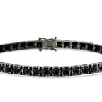 5,94 ct. Schwarz Stein Herren Tennis Armband
