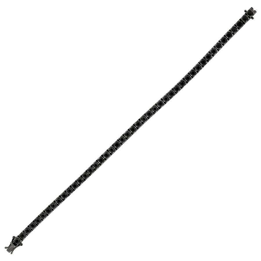 5,94 ct. Schwarz Stein Herren Tennis Armband