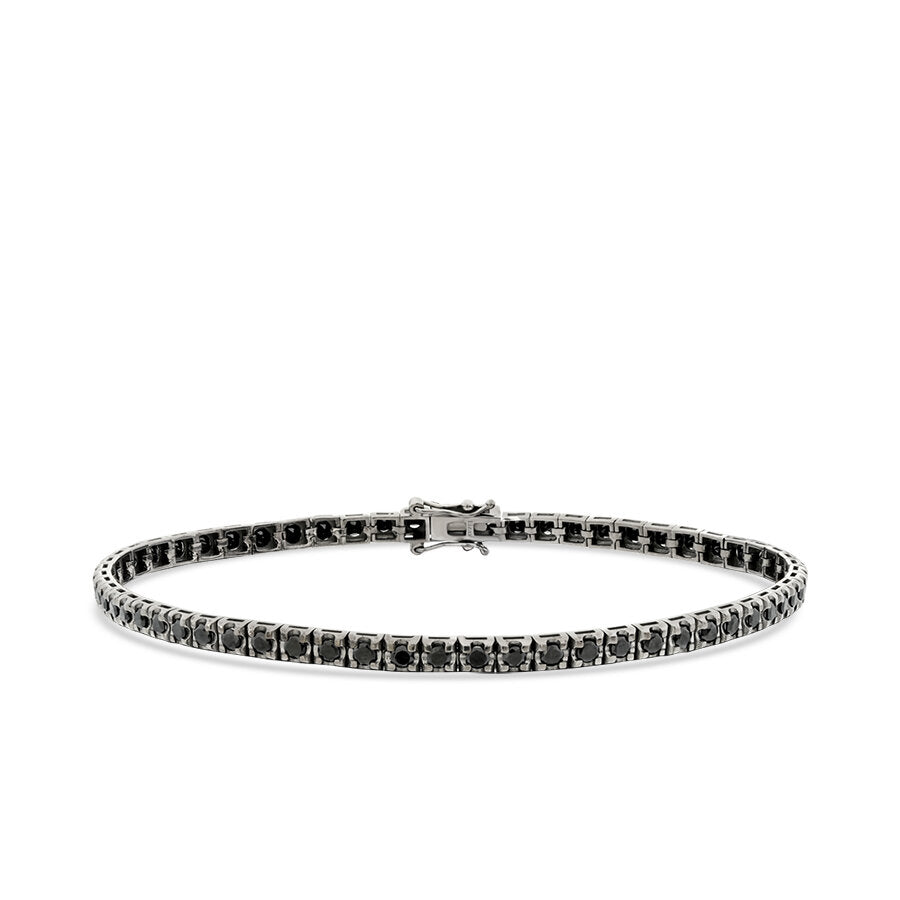 3,37 ct. Schwarz Stein Herren Tennis Armband