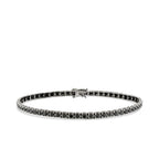3,37 ct. Schwarz Stein Herren Tennis Armband