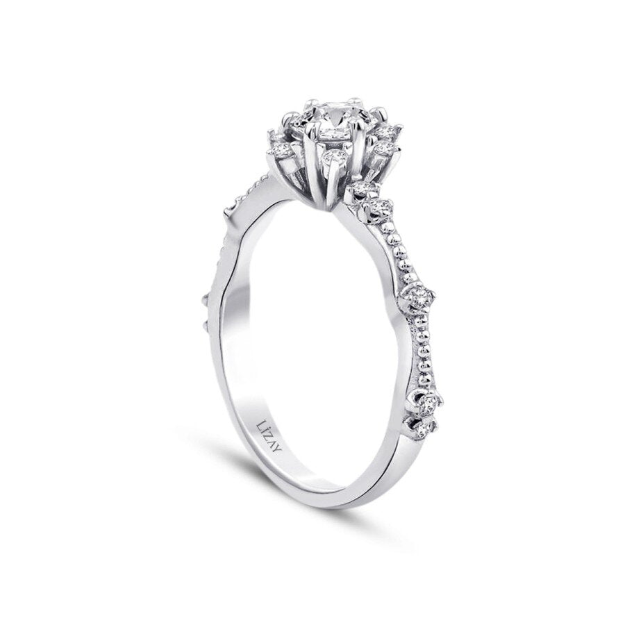 0,33 ct. Diamant Lotus Solitär Verlobungsring