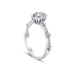 0,33 ct. Diamant Lotus Solitär Verlobungsring