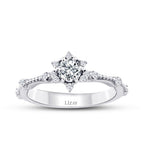 0,33 ct. Diamant Lotus Solitär Verlobungsring
